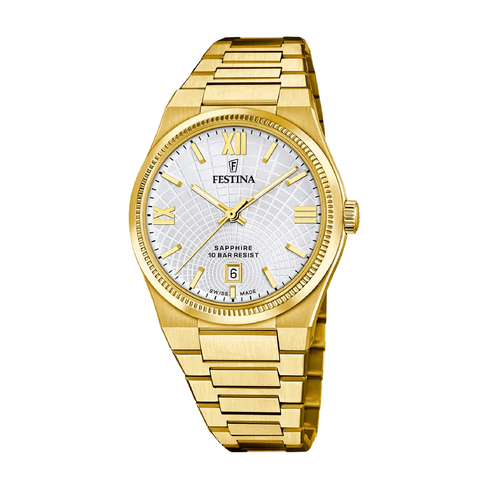 Festina Swiss Rivé 40mm Silver Dial Men's Watch F20057/1