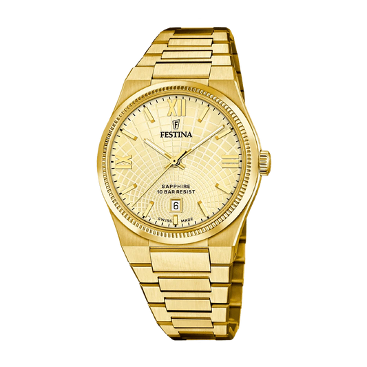 Festina Swiss Rivé 40mm Beige Dial Men's Watch F20057/2