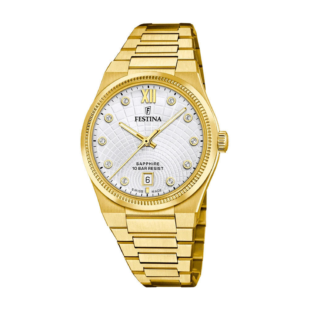 Festina Swiss Rivé 35mm Silver Dial Women's Watch F20058/1