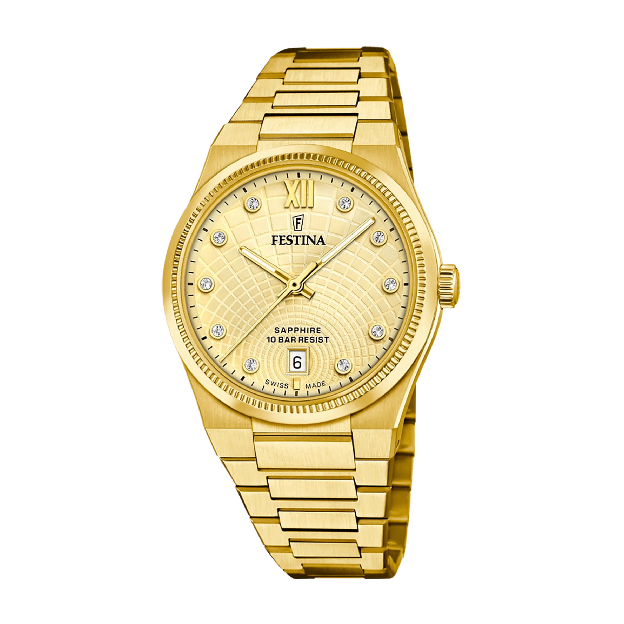 Festina Swiss Rivé 35mm Beige Dial Women's Watch F20058/2