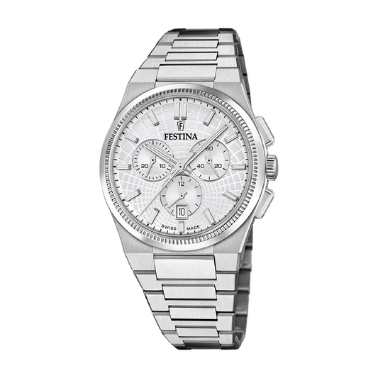 Festina Swiss Rivé Chronograph 42mm Silver Dial Men's Watch F20059/1