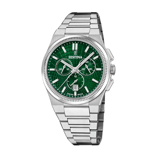 Festina Swiss Rivé Chronograph 42mm Green Dial Men's Watch F20059/3