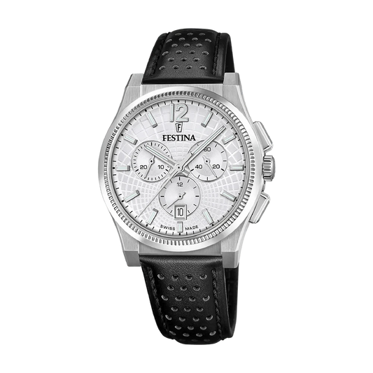 Festina Swiss Rivé Chronograph 42mm Silver Dial Men's Watch F20060/1