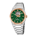 Festina Swiss Made 40mm Rivé Open Heart Green Dial Men's Watch F20061/3