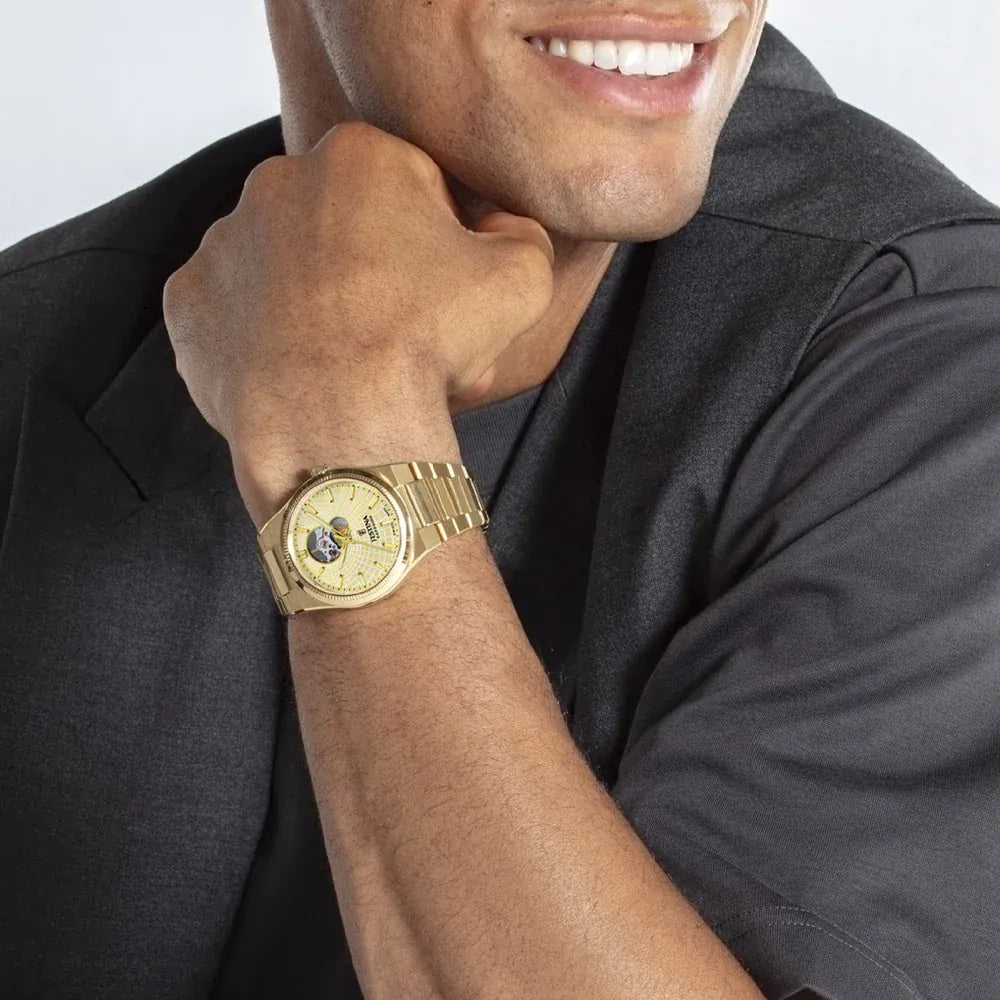 Festina Swiss Made 40mm Rivé Open Heart Beige Dial Men's Watch F20062/2