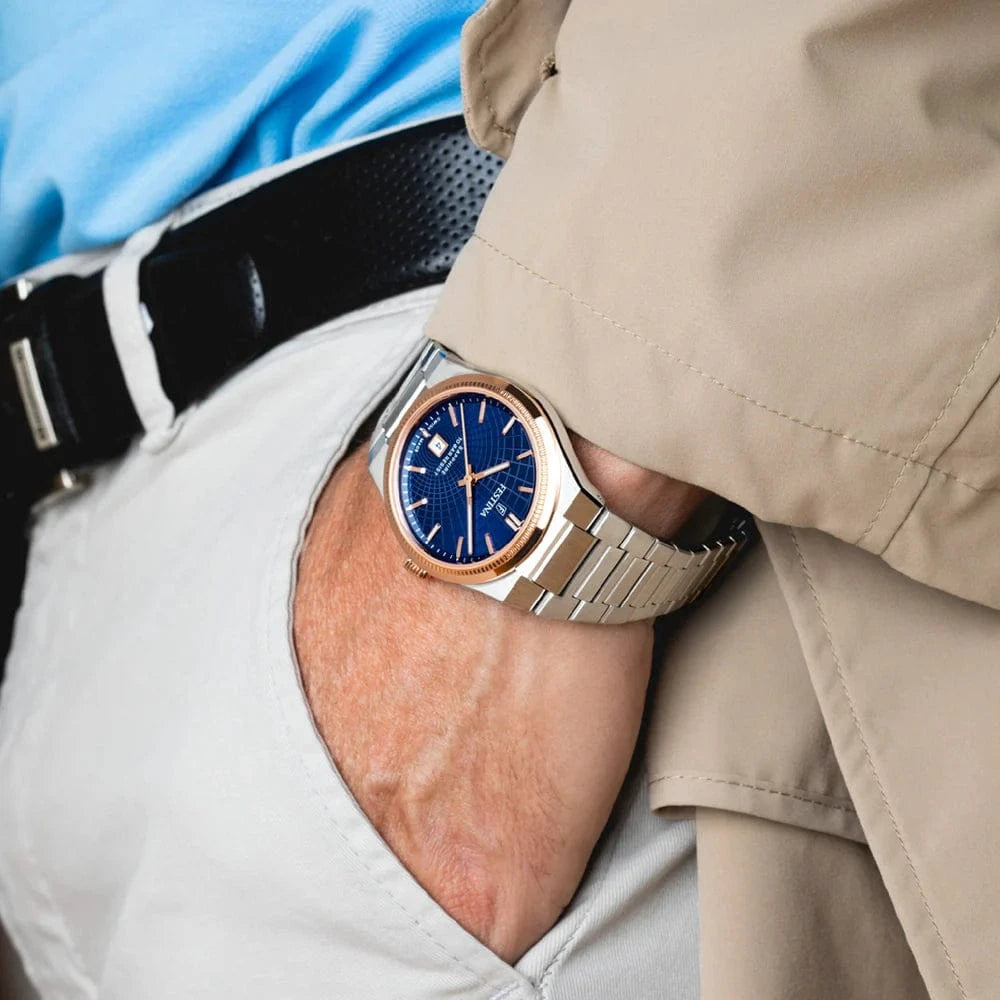 Festina Swiss Rivé 40mm Blue Dial Men's Watch F20065/2