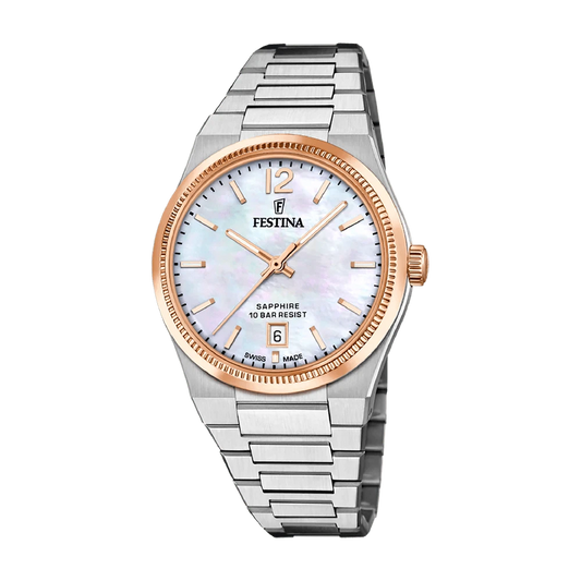 Festina Swiss Rivé 35mm Mother of Pearl Dial Women's Watch F20066/1
