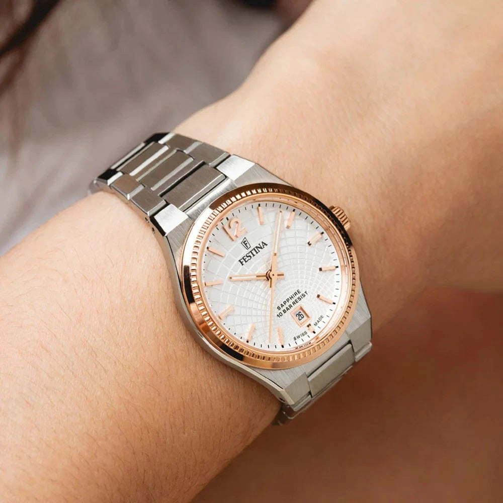 Festina Swiss Rivé 35mm Silver Dial Women's Watch F20066/2