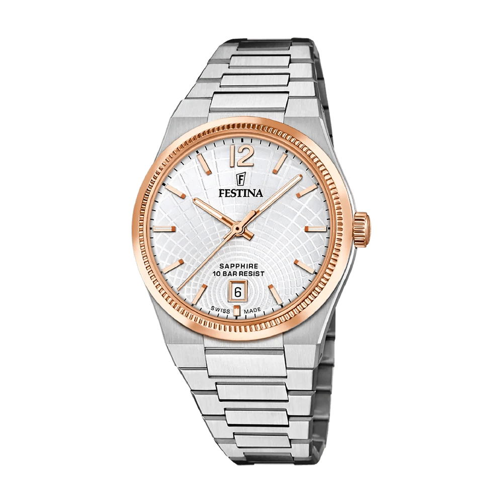 Festina Swiss Rivé 35mm Silver Dial Women's Watch F20066/2