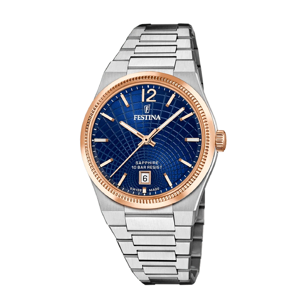 Festina Swiss Rivé 35mm Blue Dial Women's Watch F20066/3