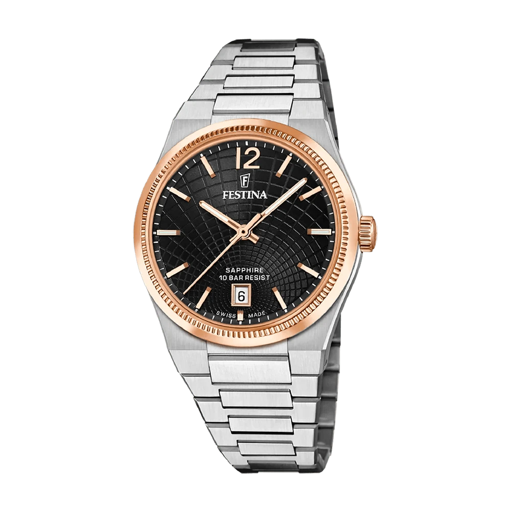 Festina Swiss Rivé 35mm Black Dial Women's Watch F20066/4