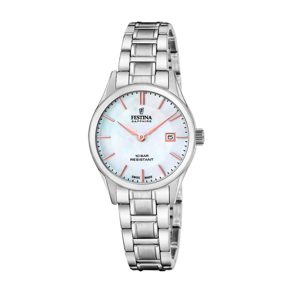 Festina Swiss Made 29mm Silver Dial Women's Watch F20068/2