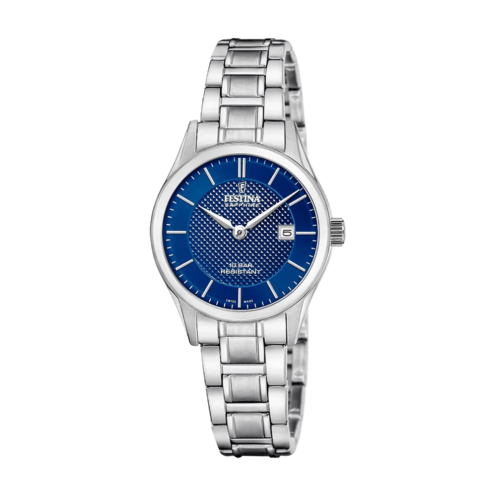 Festina Swiss Made 29mm Blue Dial Women's Watch F20068/5