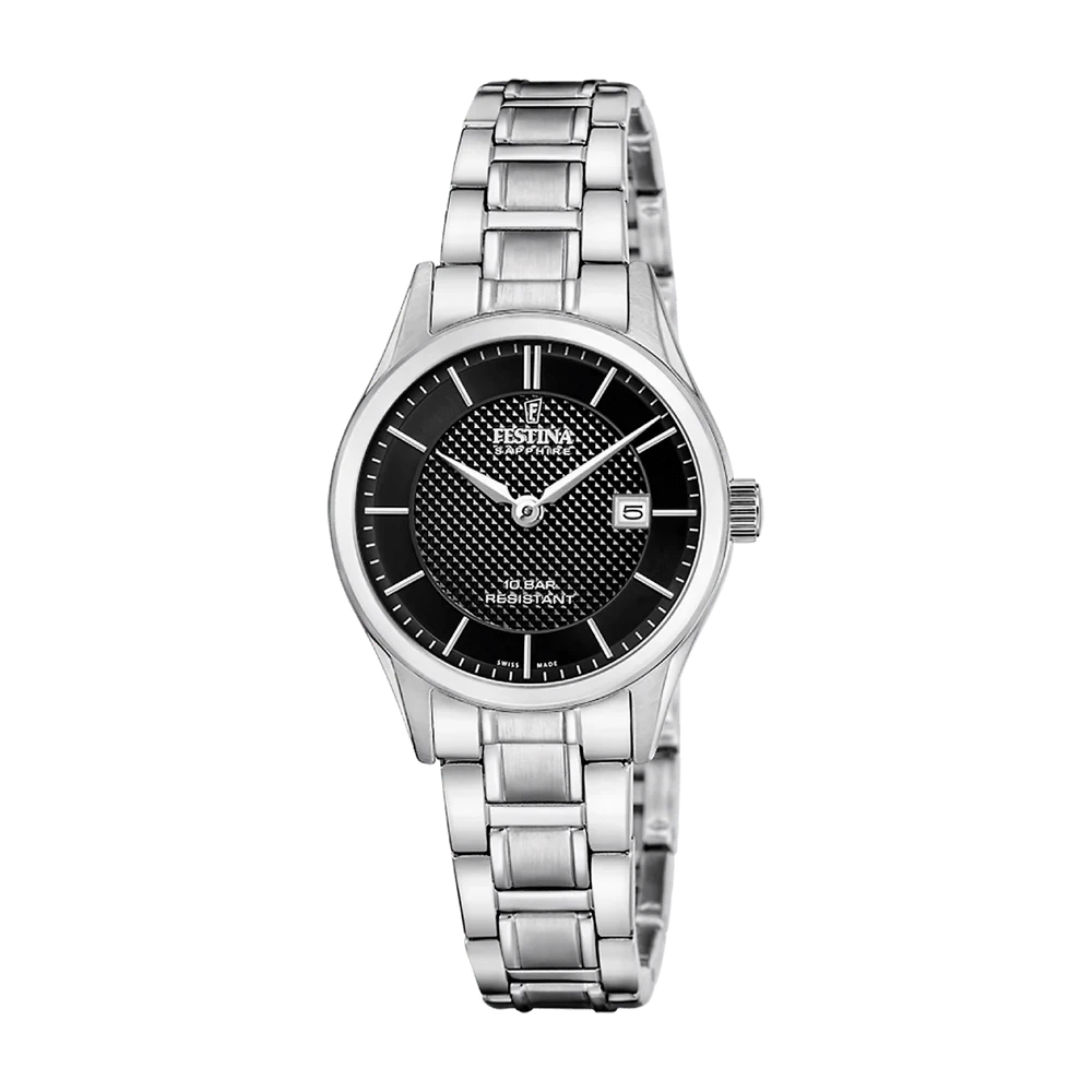 Festina Swiss Made 29mm Black Dial Women's Watch F20068/6