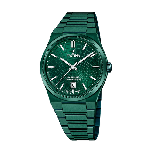 Festina Swiss Rivé 40mm Green Dial Men's Watch F20079/1