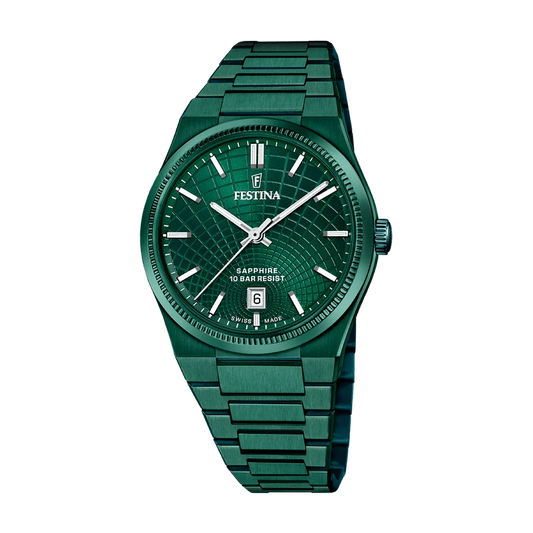Festina Swiss Rivé 40mm Green Dial Men's Watch F20079/1