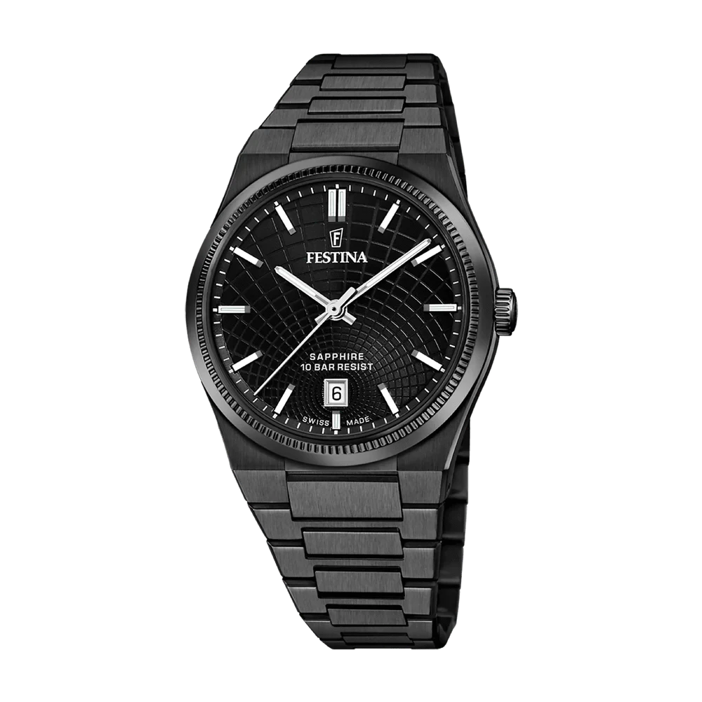 Festina Swiss Rivé 40mm Black Dial Men's Watch F20080/1