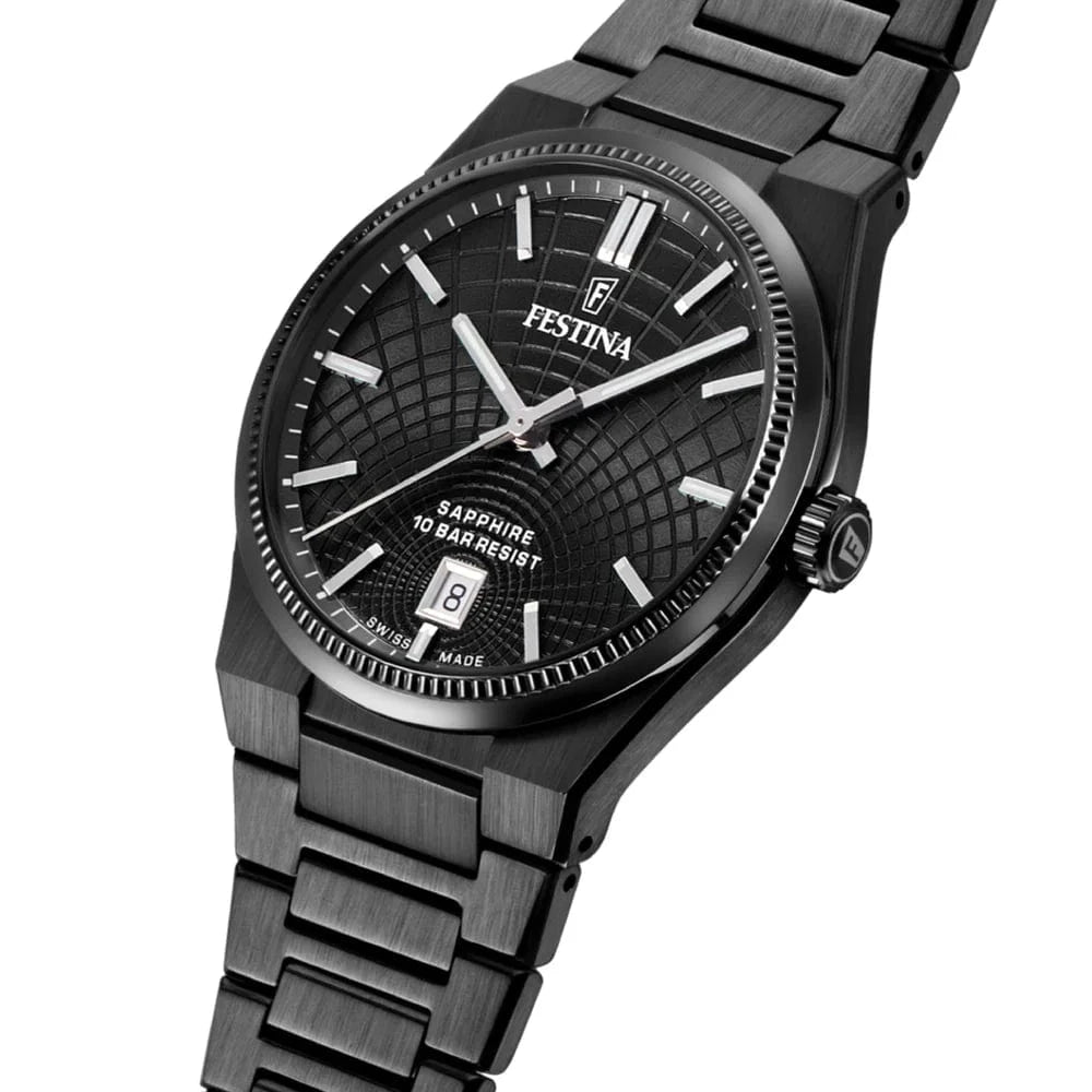 Festina Swiss Rivé 40mm Black Dial Men's Watch F20080/1
