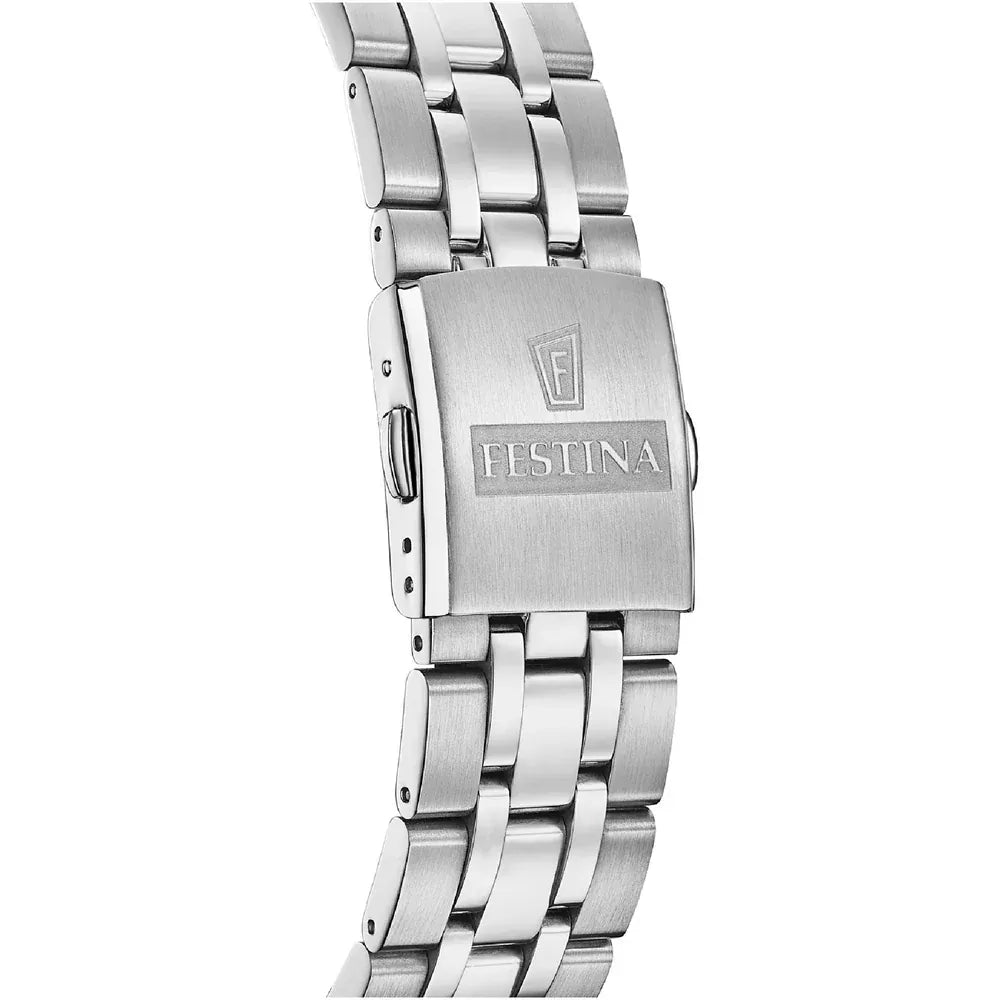 Festina Swiss Made 43mm Aviator North Silver Dial Men's Watch F20151/A