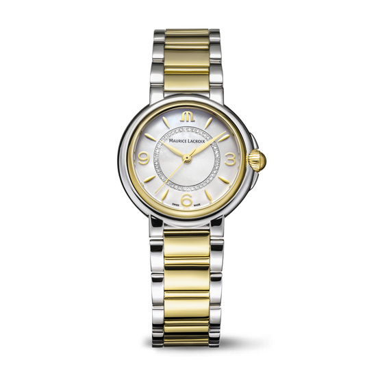 Maurice Lacroix FIABA 32mm Duotone White Mother of Pearl Dial Women's Watch FA1104-SSY13-B20-1