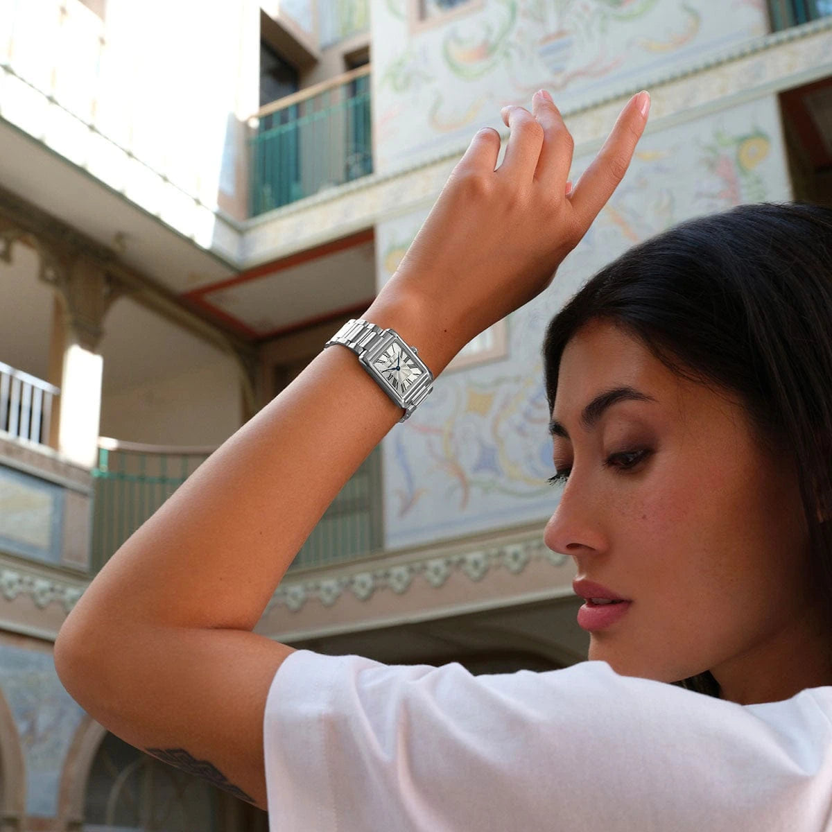 Maurice Lacroix FIABA Square 24mm Silver Dial Women's Watch FA1205-SS002-110-1