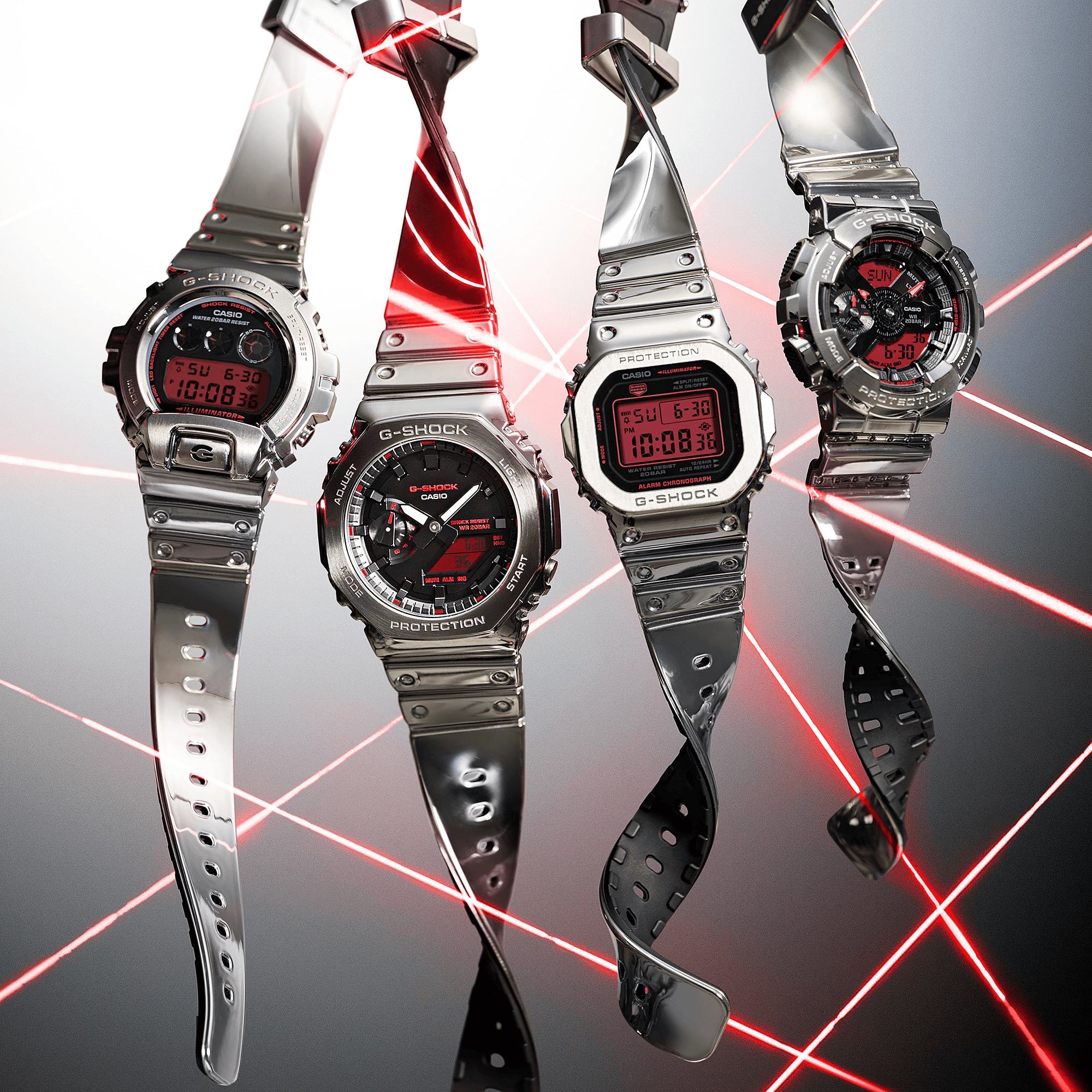 G-Shock Digital 5600 Series 43.2mm Red/Black-Digital Dial Men's Watch GM5600YRA-8