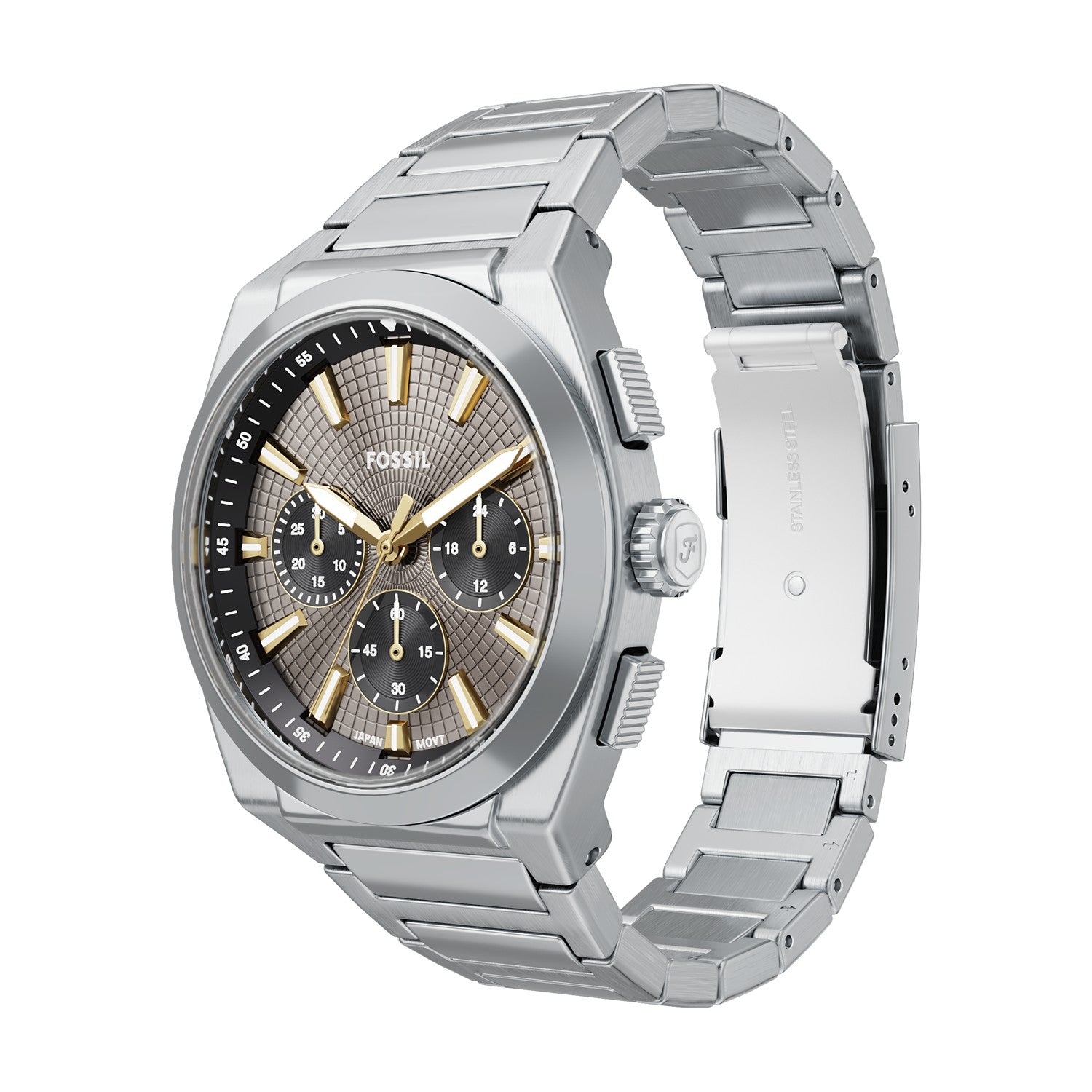 Fossil Everett 44mm Gray Dial Men's Watch FS6128