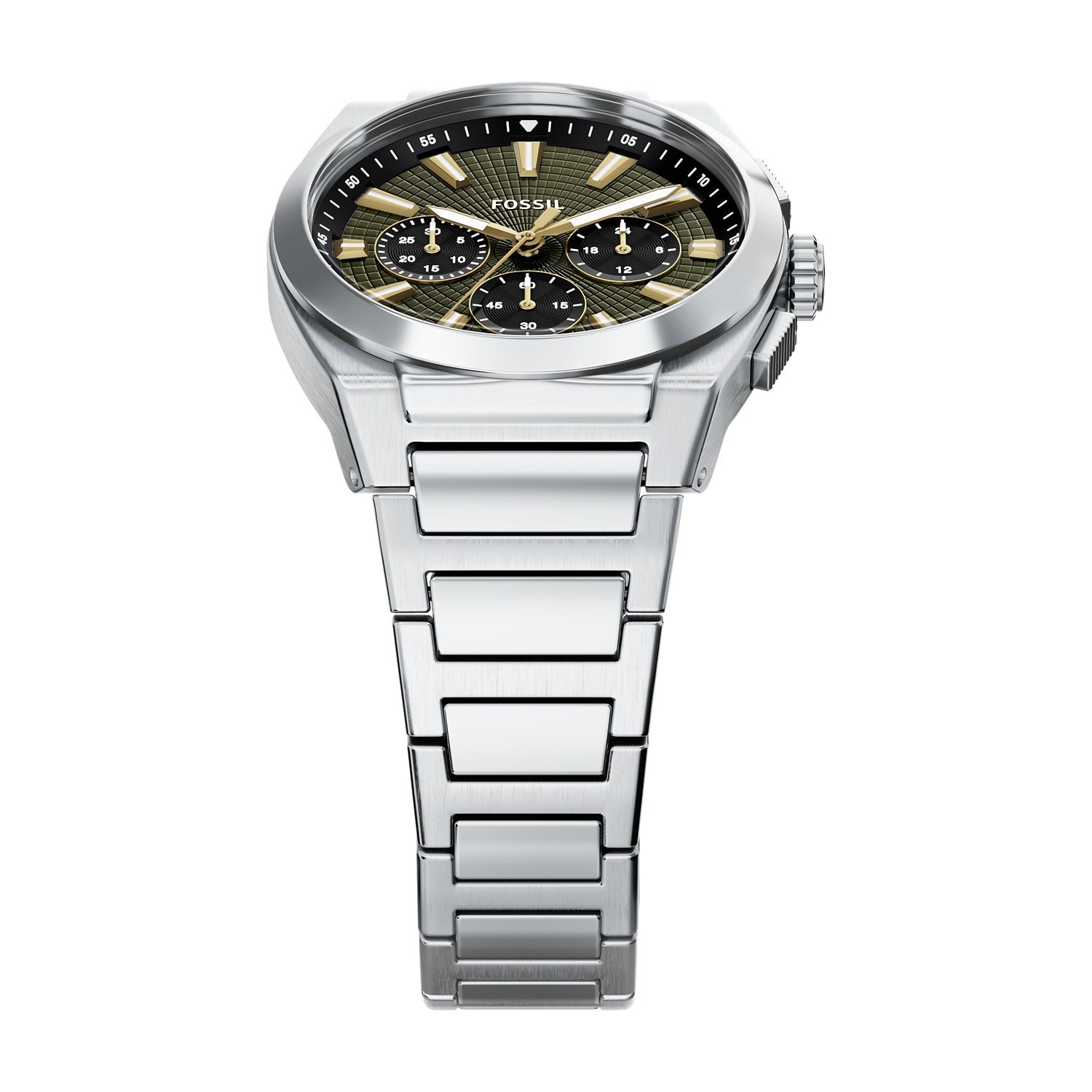 Fossil Everett 44mm Olive Green Dial Men's Watch FS6183
