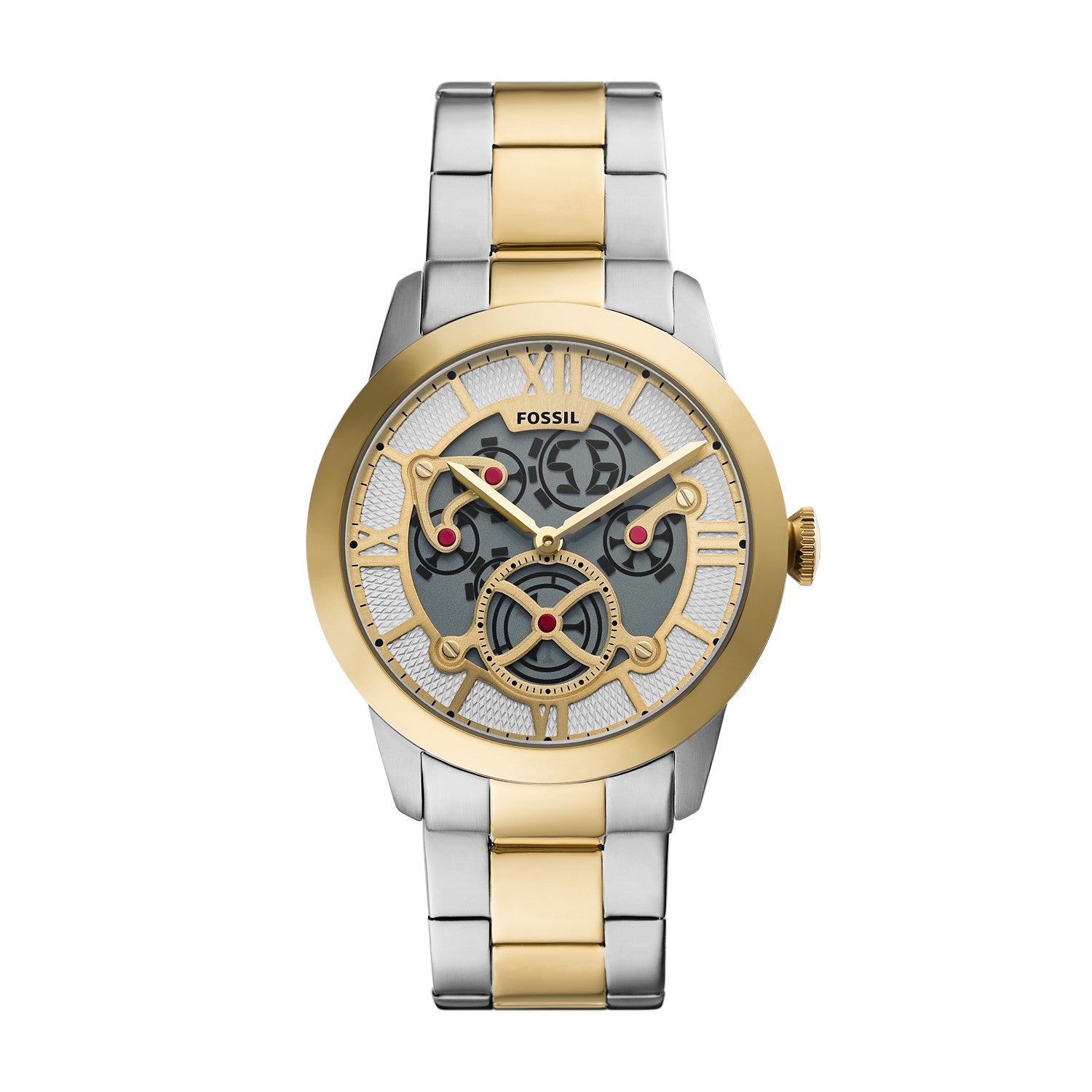 Fossil Townsman Big Tic 42mm Gold Dial Men's Watch FS6193
