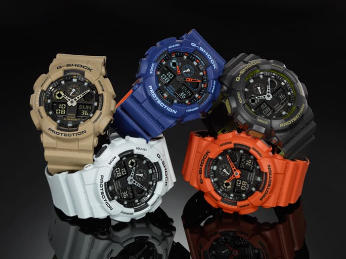 G-Shock GA-100 Military Series Analog-Digital 51.2mm Black Dial Men's Watch GA100L-8A