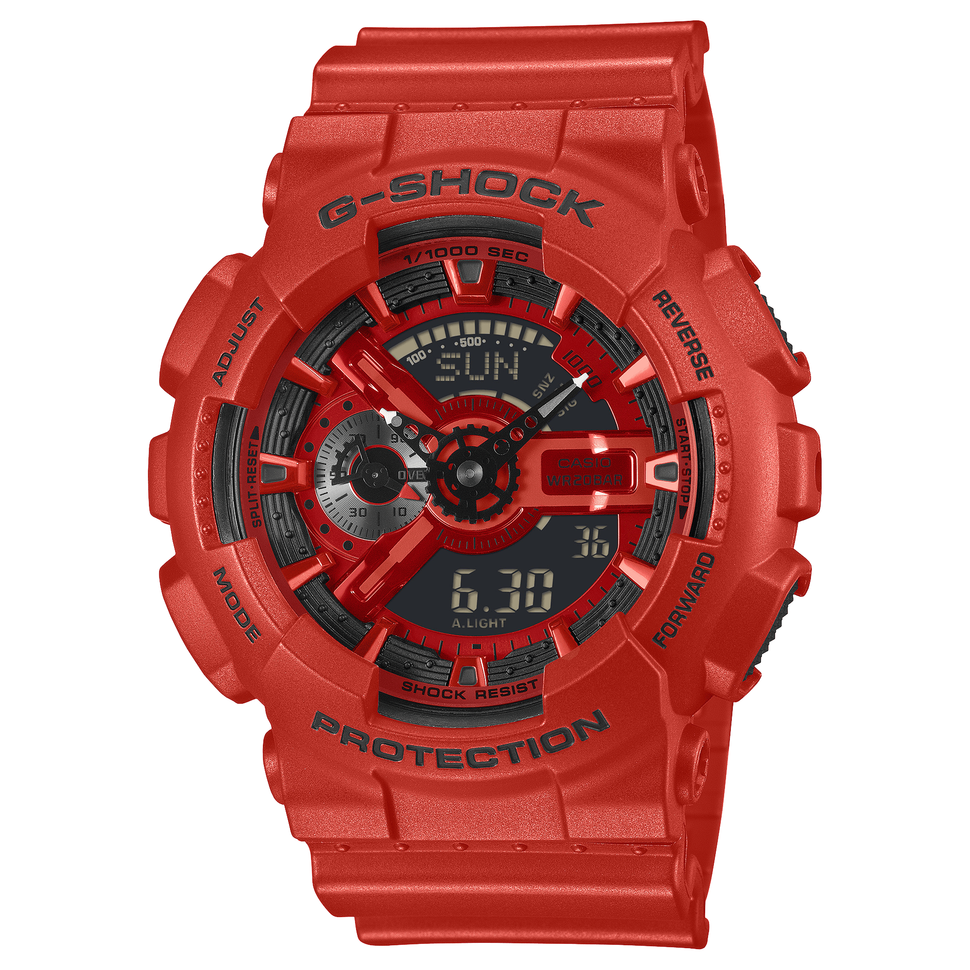 G-Shock Analog-Digital 110 Series 51.2mm Black/Digital Dial Men's Watch GA110RRB-4A