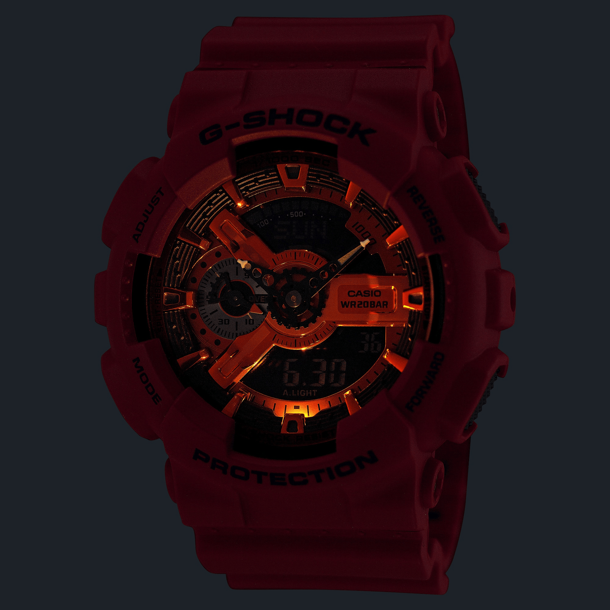 G-Shock Analog-Digital 110 Series 51.2mm Black/Digital Dial Men's Watch GA110RRB-4A