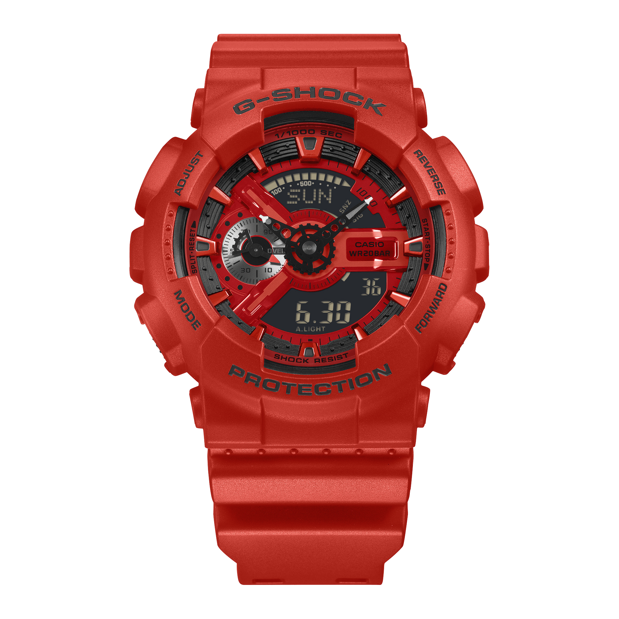 G-Shock Analog-Digital 110 Series 51.2mm Black/Digital Dial Men's Watch GA110RRB-4A