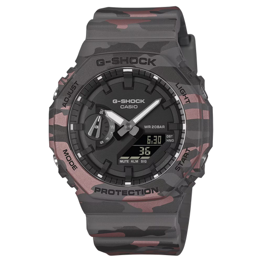 G-Shock Analog-Digital 2100 Series 45.4mm Black/Digital Dial Men's Watch GA2100CM-8A