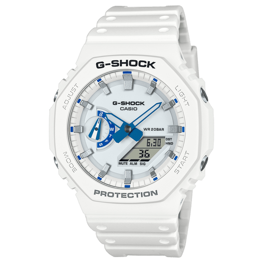 G-Shock Analog-Digital 2100 Series 45.4mm White Dial Men's Watch GA2100HDS-7A