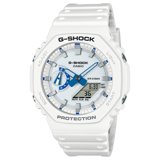 G-Shock Analog-Digital 2100 Series 45.4mm White Dial Men's Watch GA2100HDS-7A