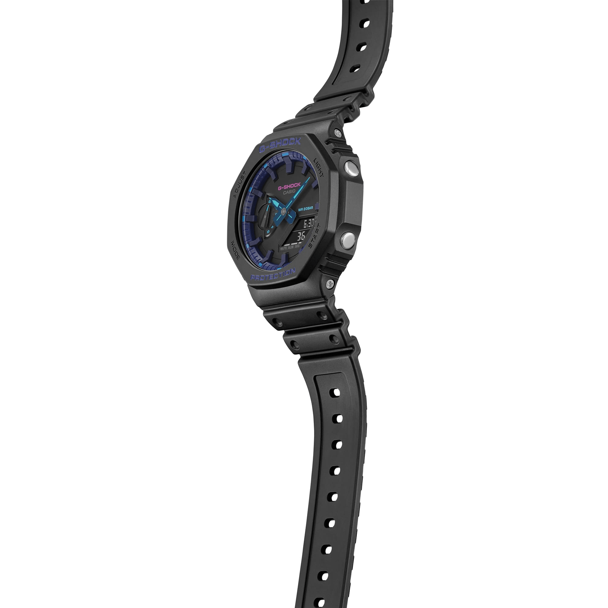 G-Shock GA-2100 Series 45.4mm Blue/Digital Dial Men's Watch GA2100VB-1A