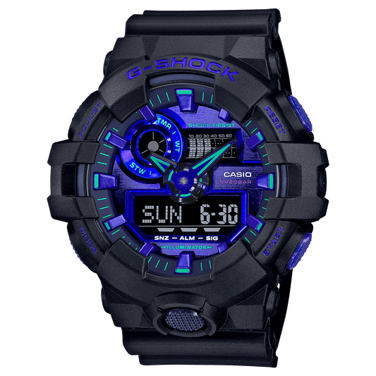 G-Shock Analog-Digital GA-700 Series 53.4mm Blue/Digital Dial Men's Watch GA700VB-1A
