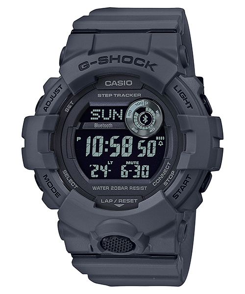 G-Shock MOVE GBD-800 Series 48.6mm Grey/Digital Dial Men's Watch GBD800UC-8