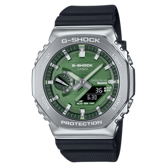 G-Shock G-STEEL Green Dial Black Strap Men's Watch GBM2100A-1A3