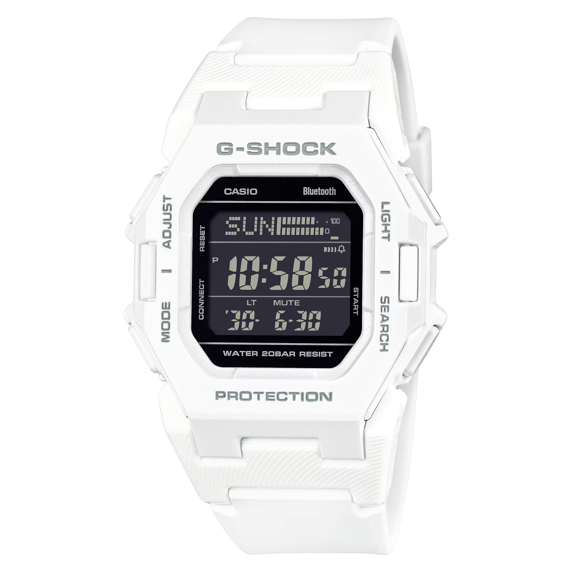 G-Shock Digital 41.5mm White-Black Men's Watch GDB500-7