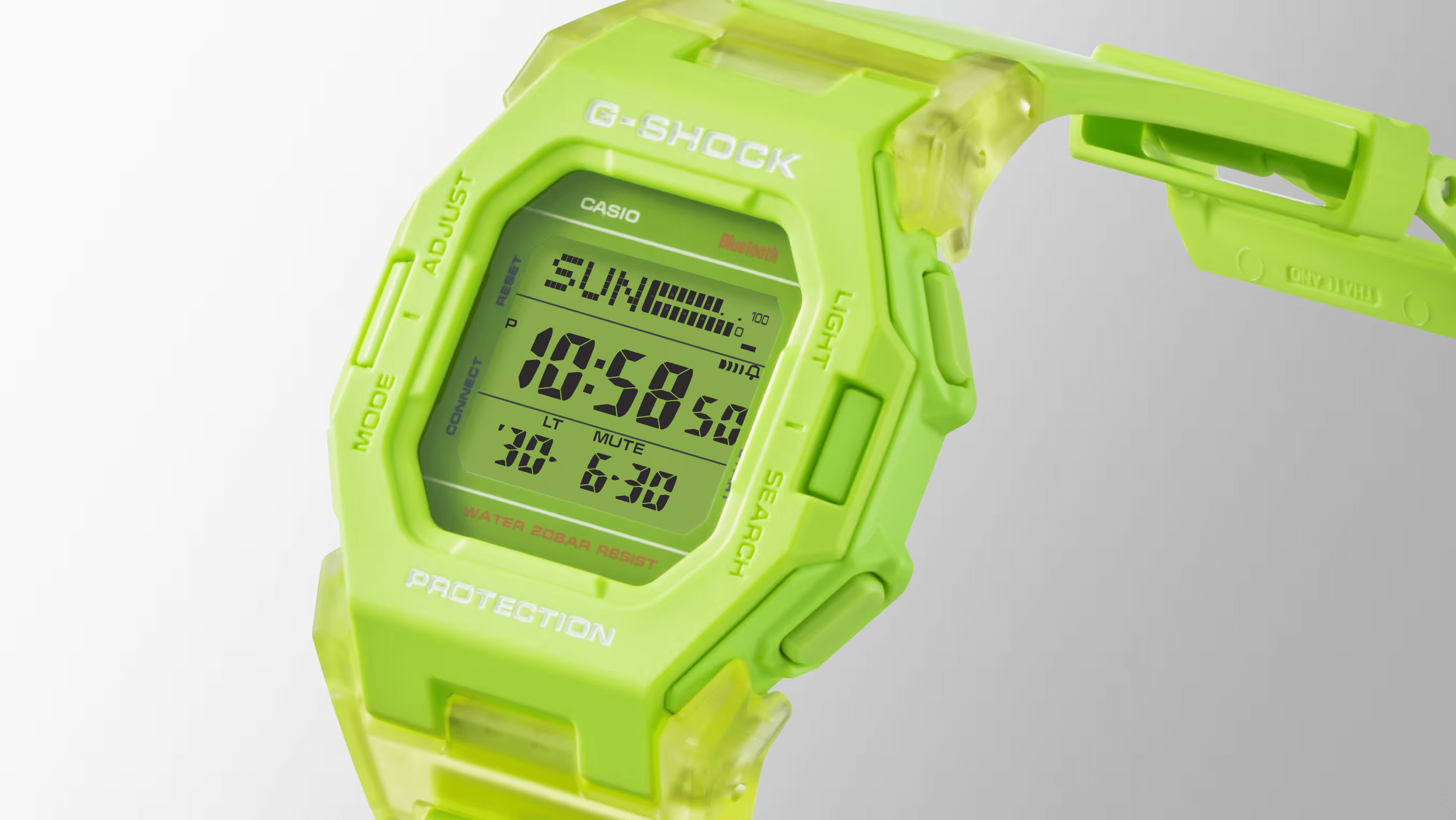 G-Shock Digital 41.5mm Fluorescent Green Men's Watch GDB500S-3