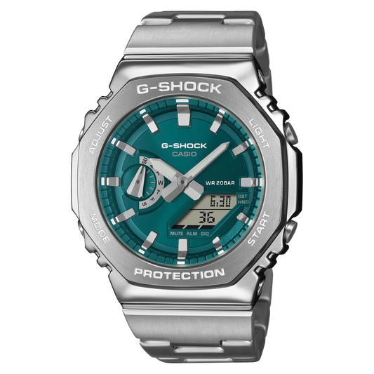 G-Shock G-STEEL 2100 Series 44.4mm Blue-Green Dial Men's Watch GM2110D-3A1