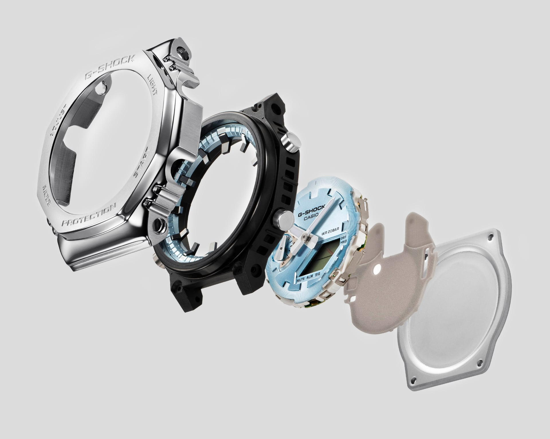 G-Shock G-STEEL 2100 Series 44.4mm Grey Dial Men's Watch GM2110D-8A