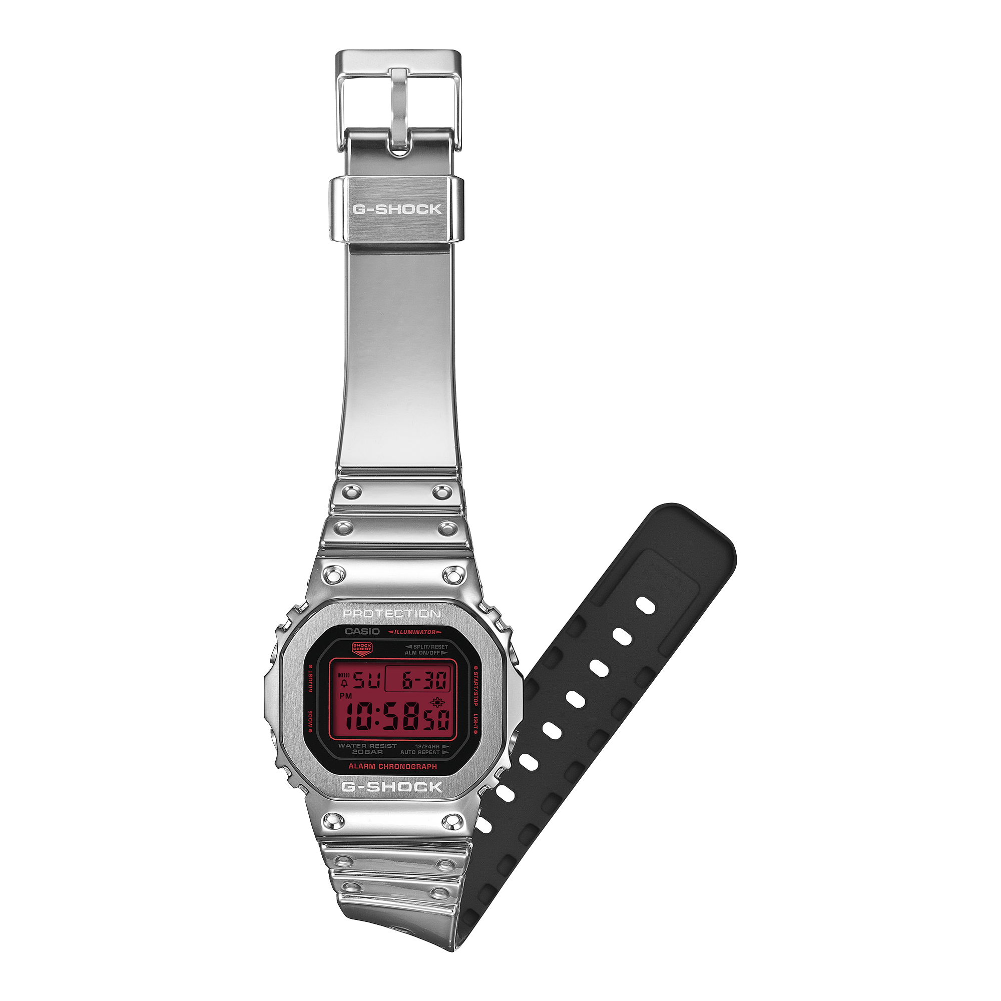 G-Shock Digital 5600 Series 43.2mm Red/Black-Digital Dial Men's Watch GM5600YRA-8