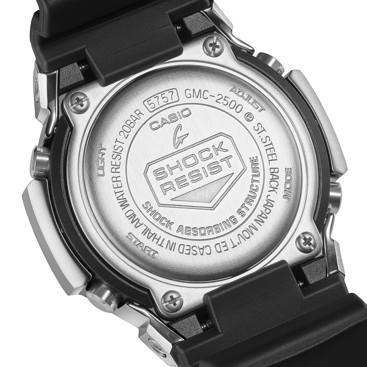 G-Shock Analog 2500 Metal Covered 43.8mm Silver Dial Men's Watch GMC2500-1A8