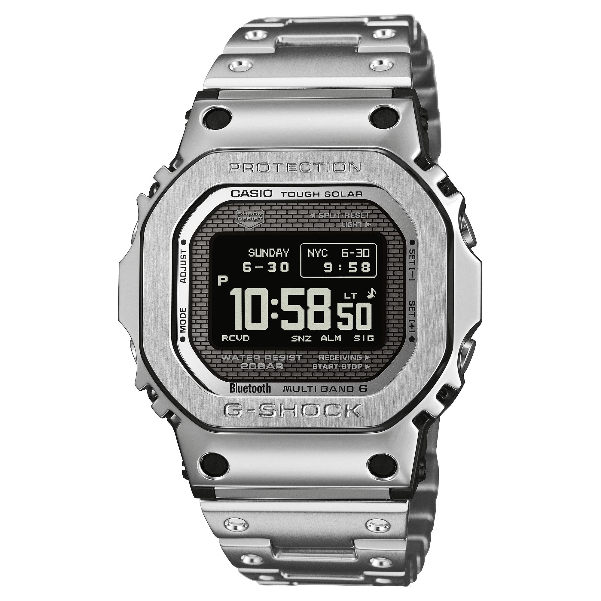 G-Shock Full Metal 5000 Series 43.6mm Digital/Grey Dial Men's Watch GMWBZ5000D-1