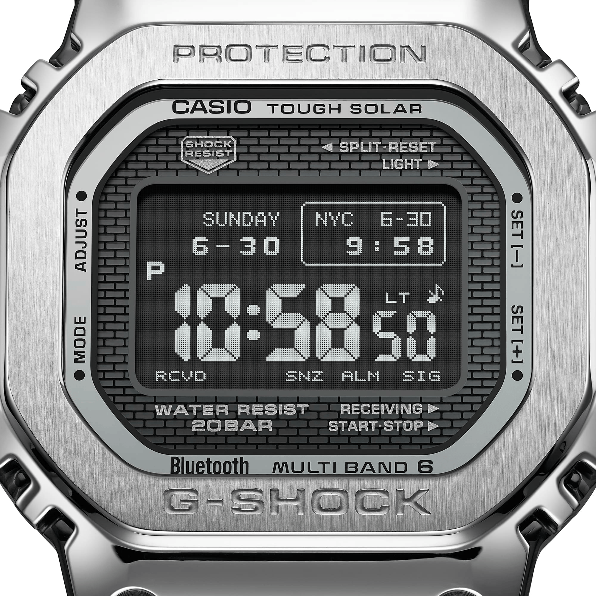 G-Shock Full Metal 5000 Series 43.6mm Digital/Grey Dial Men's Watch GMWBZ5000D-1