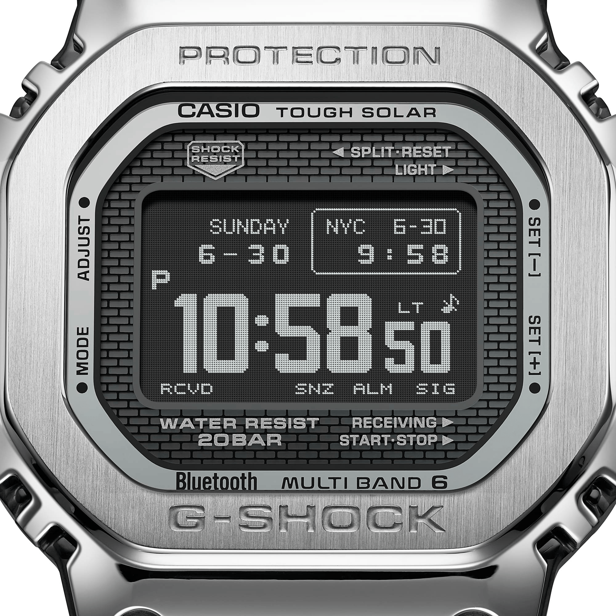G-Shock Full Metal 5000 Series 43.6mm Digital/Grey Dial Men's Watch GMWBZ5000D-1