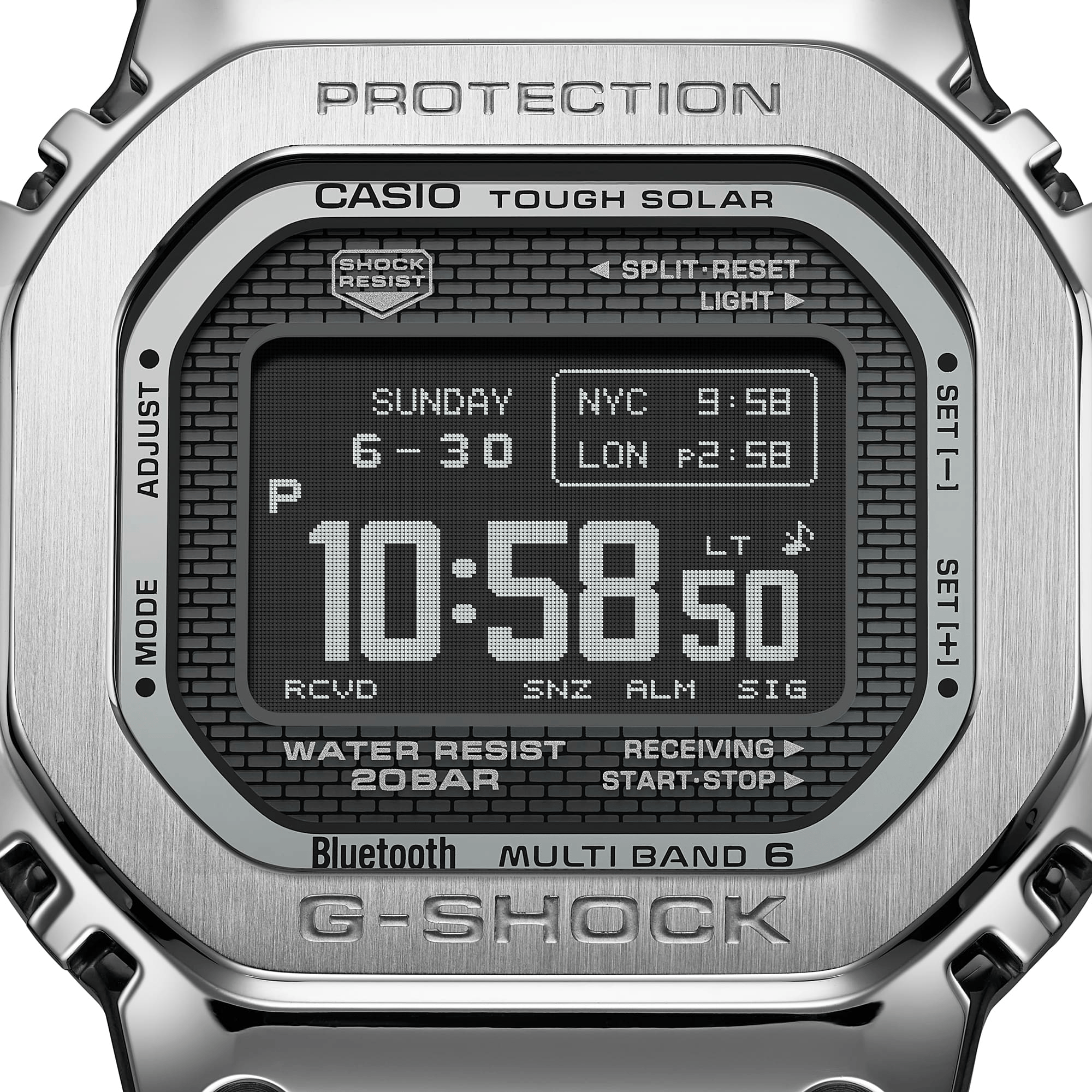 G-Shock Full Metal 5000 Series 43.6mm Digital/Grey Dial Men's Watch GMWBZ5000D-1